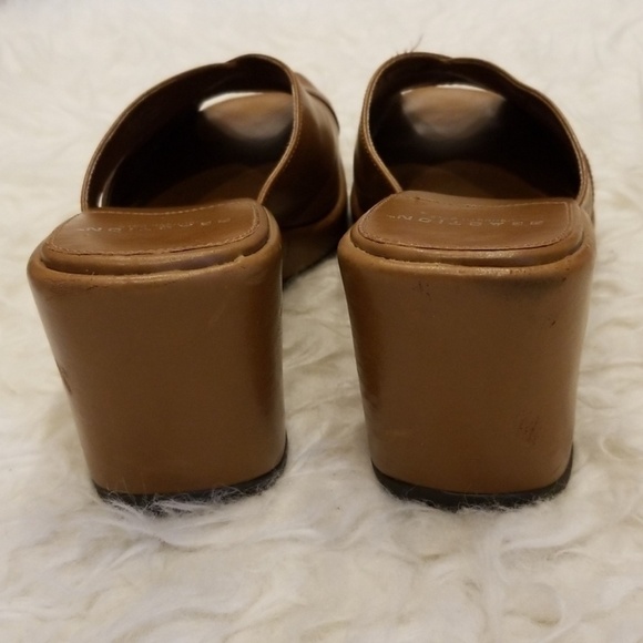 💕KENNETH COLE REACTION💕 Thed Late Show Platform Wedge Peep Toe Sandals 10 - Picture 7 of 8